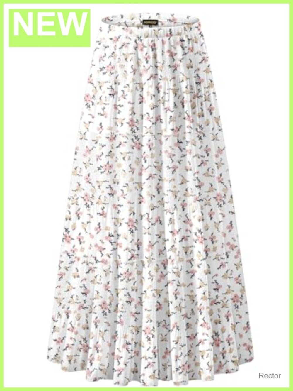 Chiffon Elastic High Waist Pleated A-Line Maxi Skirt